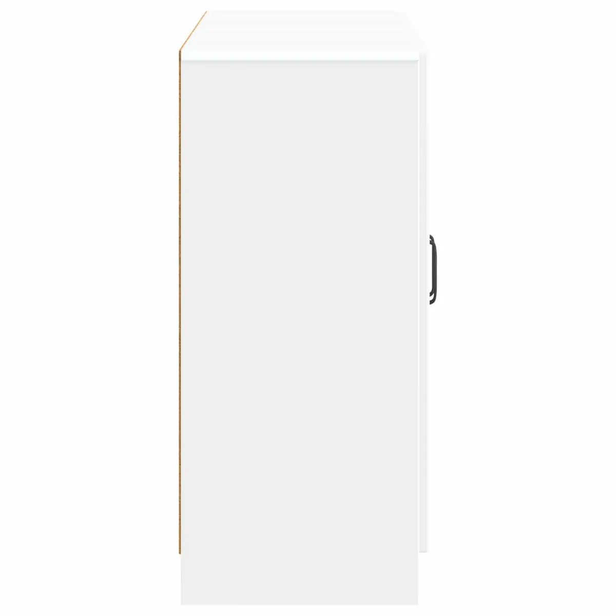 White Engineered Wood Sideboard Storage Cabinet