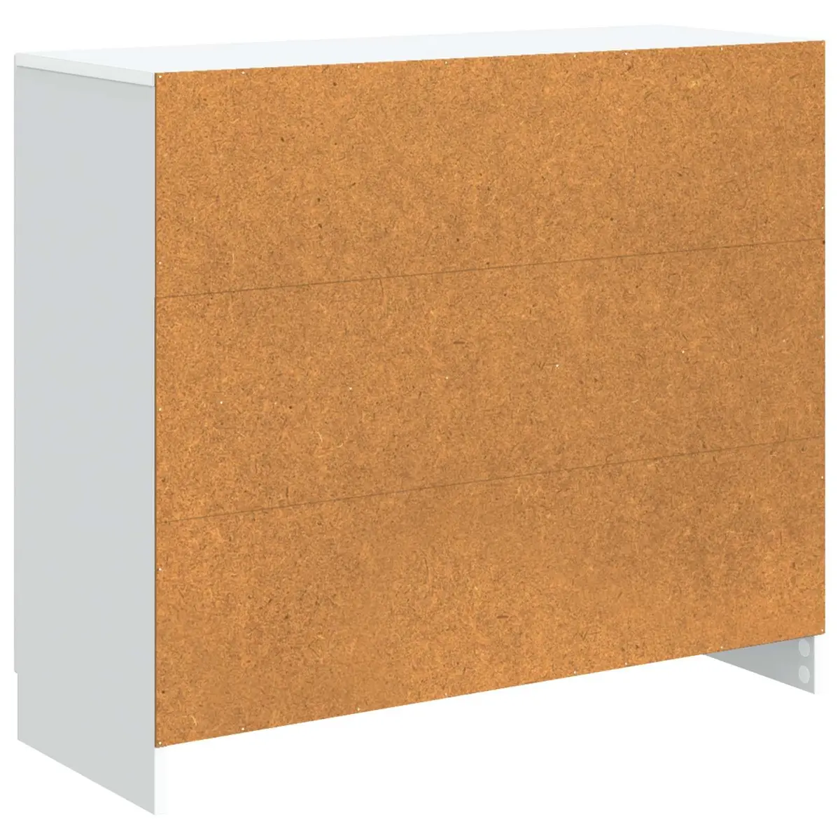 White Engineered Wood Sideboard Storage Cabinet