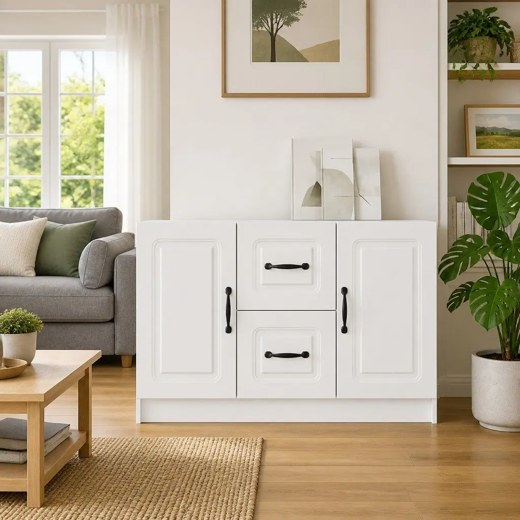 White Sideboard Storage Cabinet