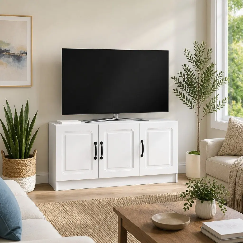 TV Cabinet Engineered Wood 99x34.5x47cm White