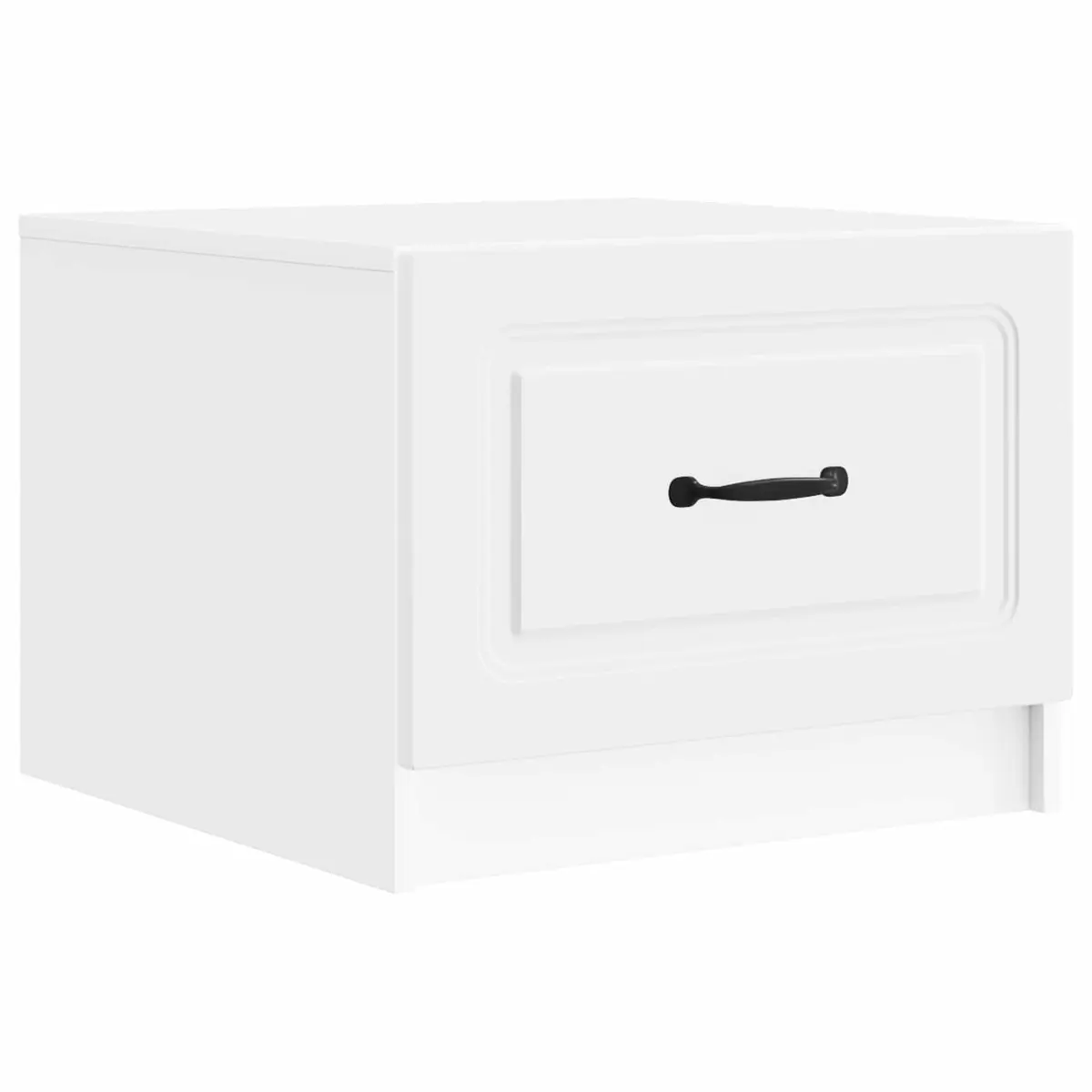 Coffee Table with Storage Drawer White Modern Accent Living Room Furniture