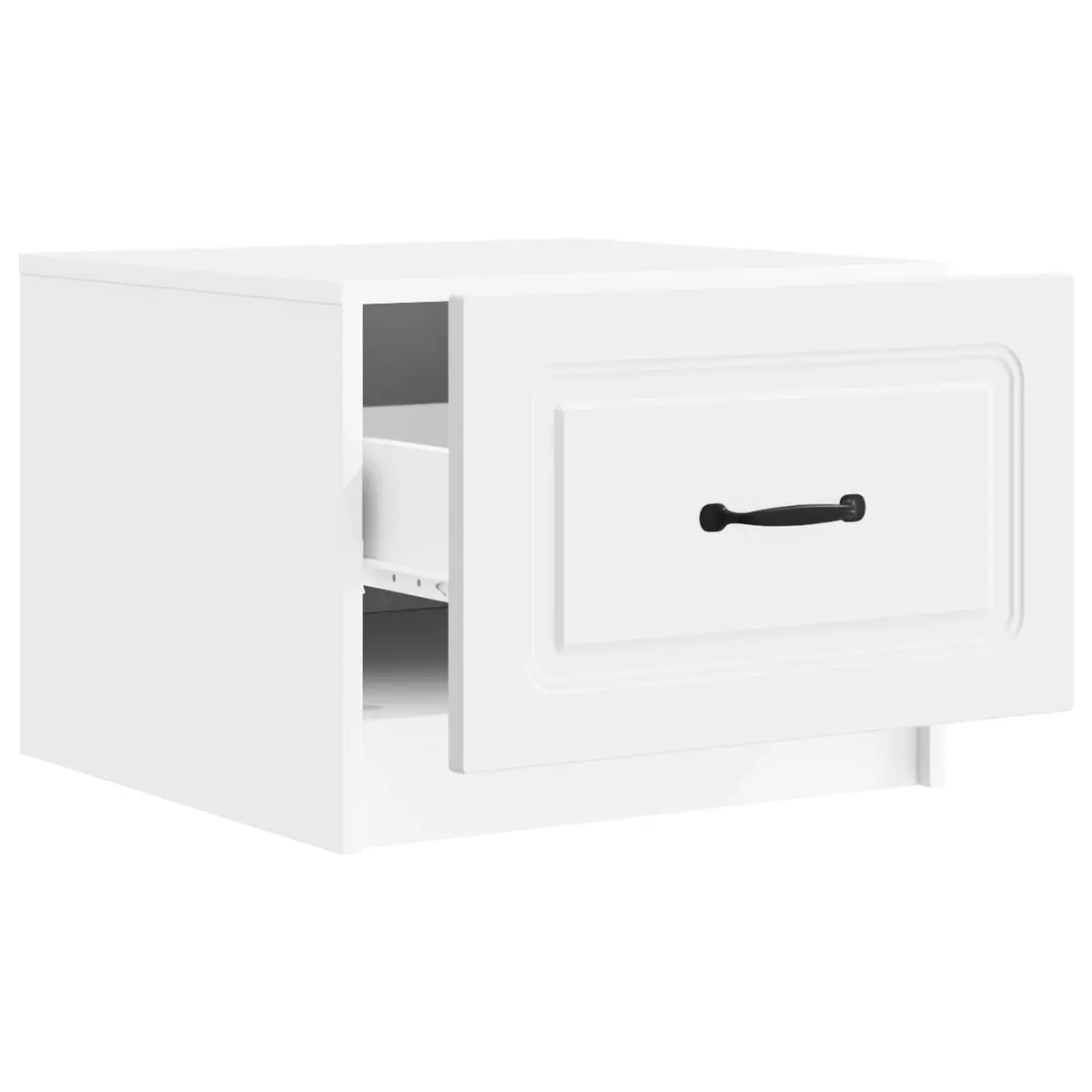 Coffee Table with Storage Drawer White Modern Accent Living Room Furniture