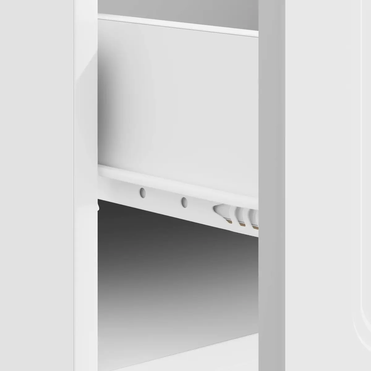Coffee Table with Storage Drawer White Modern Accent Living Room Furniture