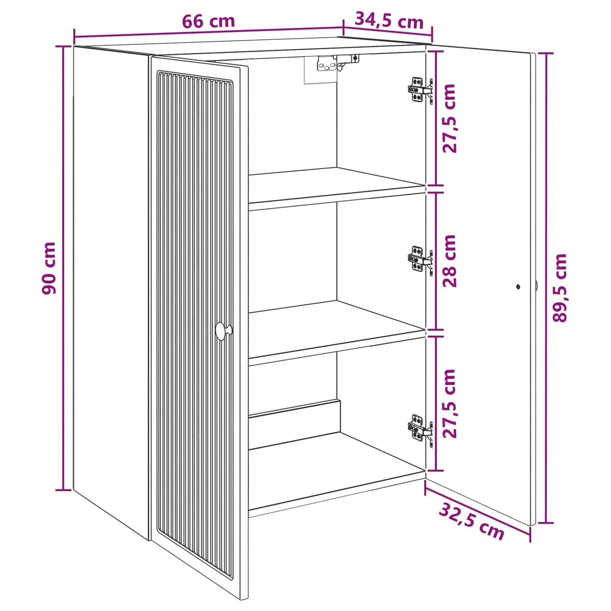 Wall-Mounted Storage Cabinet in White