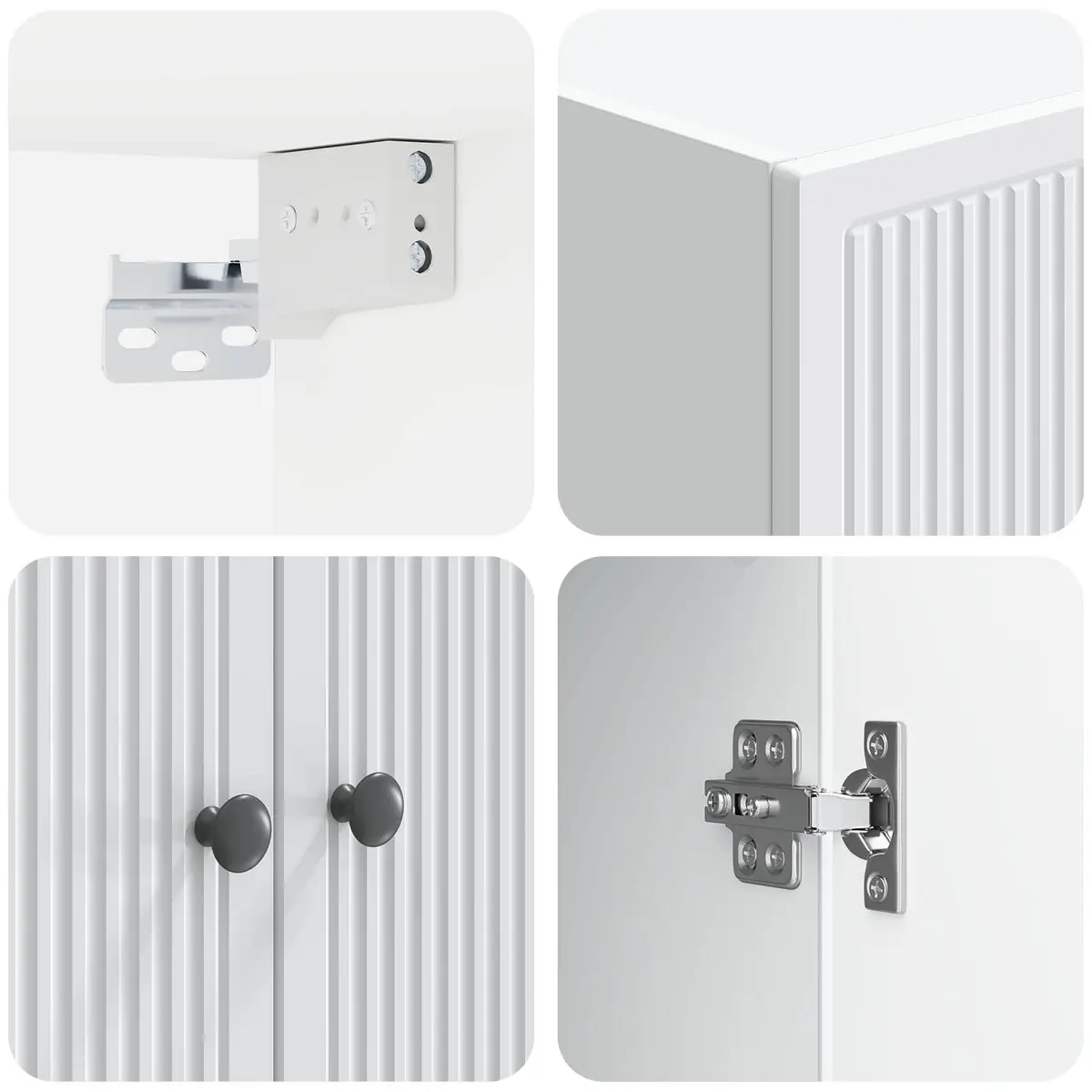 Wall-Mounted Storage Cabinet Engineered Wood 59 x 31 x 60 cm White