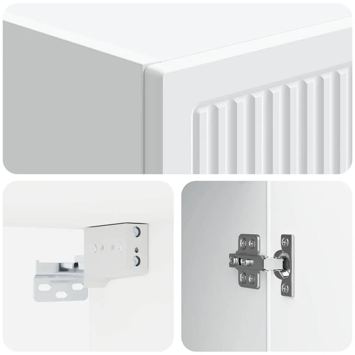Wall-Mounted Storage Cabinet in White
