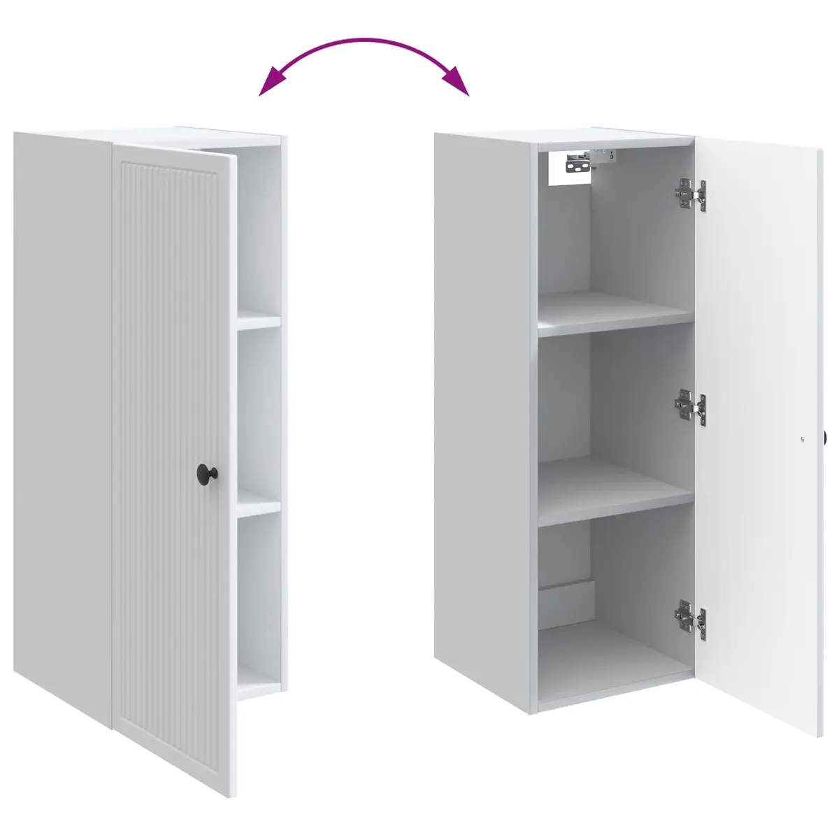 Wall-Mounted Storage Cabinet in White