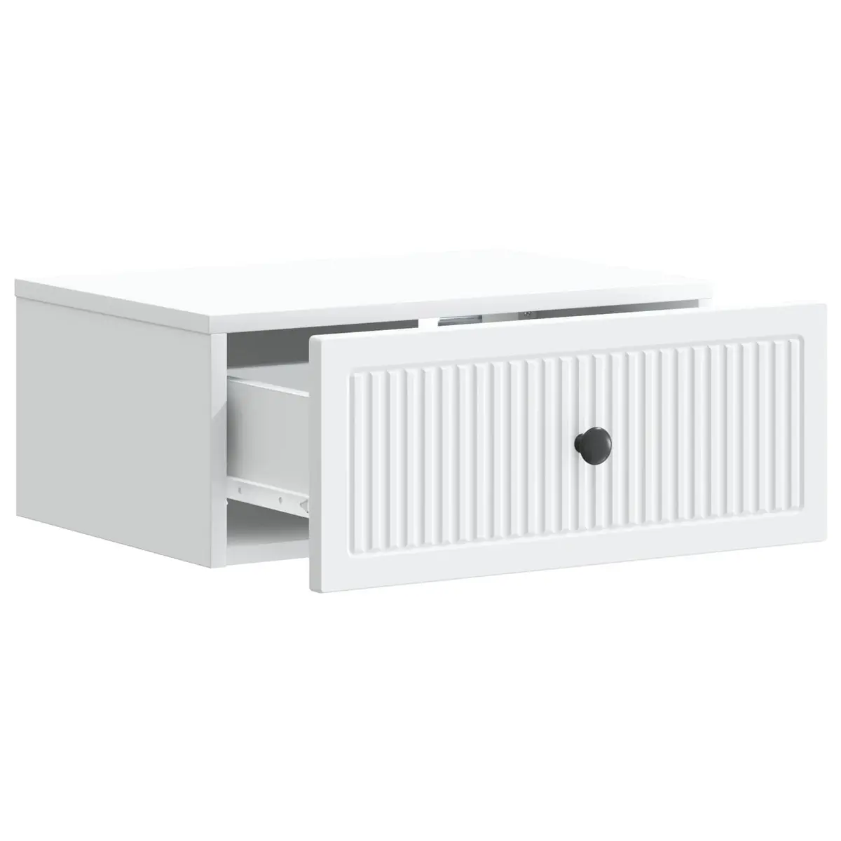Bedside Cabinet White 49 x 34.5 x 20 cm Engineered Wood Nightstand Storage