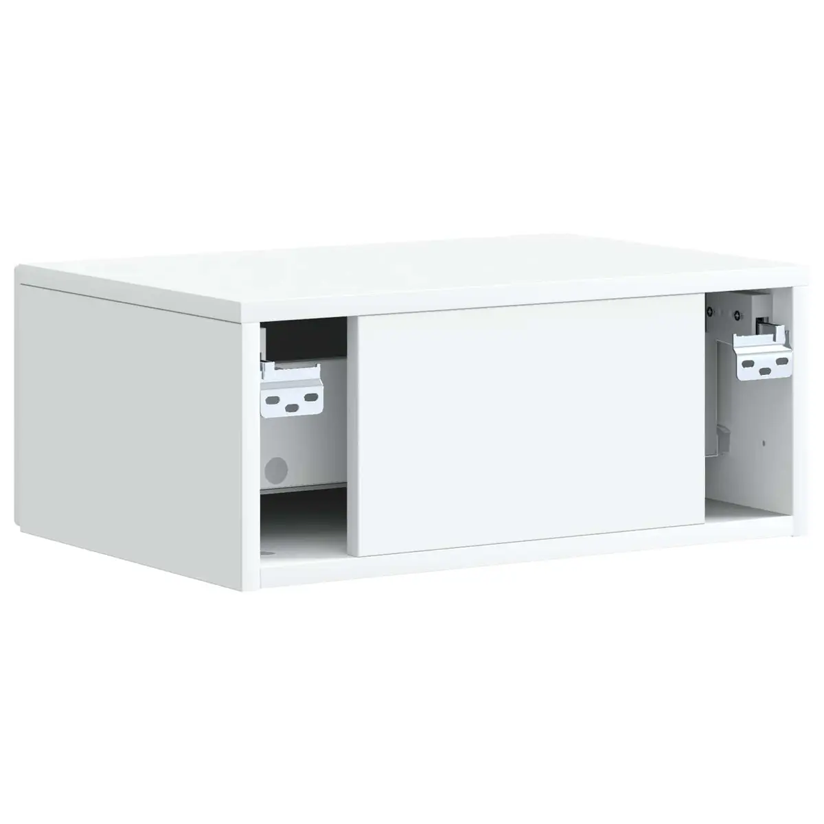 Bedside Cabinet White 49 x 34.5 x 20 cm Engineered Wood Nightstand Storage