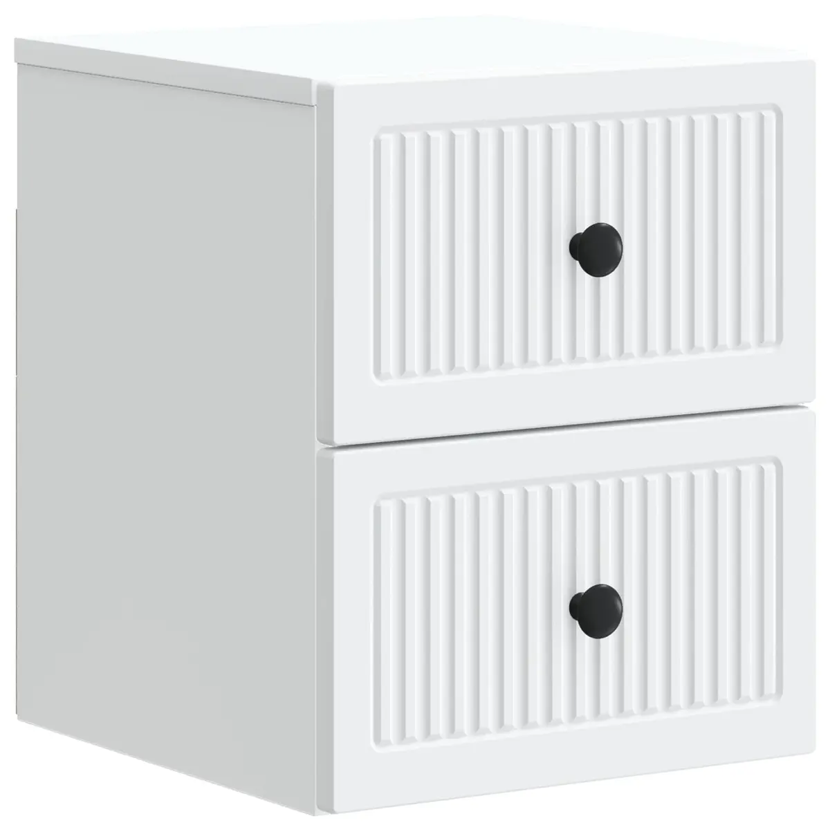 Wall-Mounted Bedside Cabinet in White