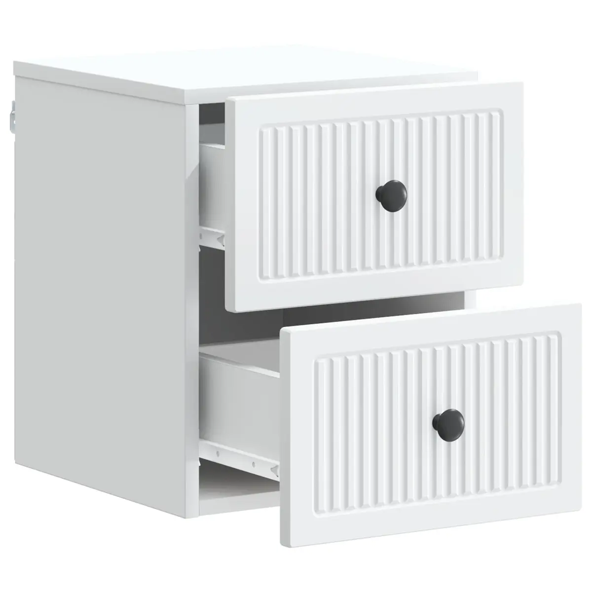 Wall-Mounted Bedside Cabinet in White