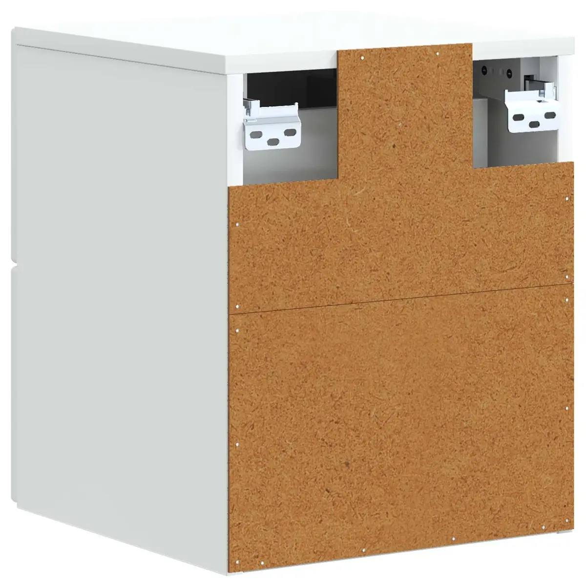 Wall-Mounted Bedside Cabinet in White
