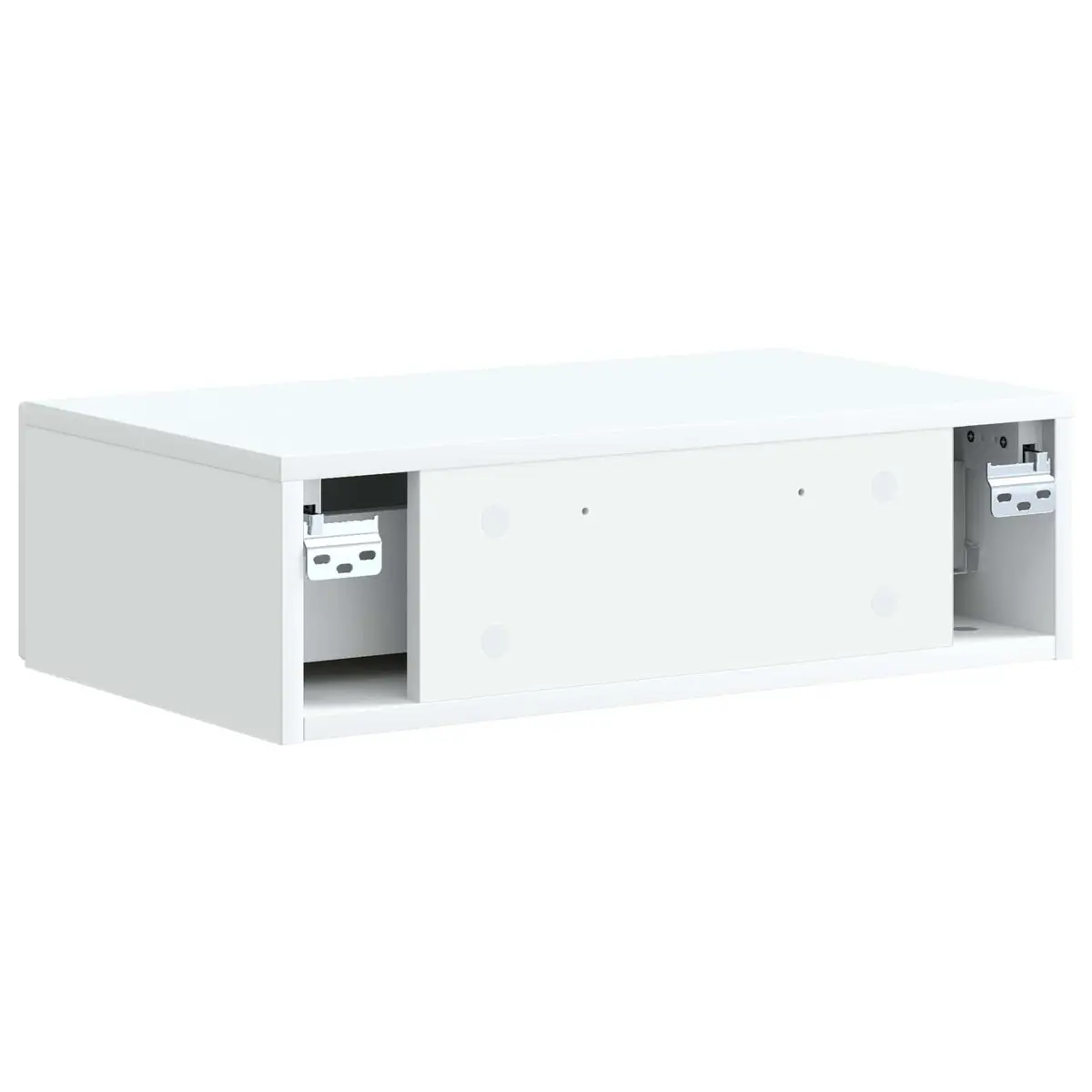 Wall-Mounted Side Table in White for Storage