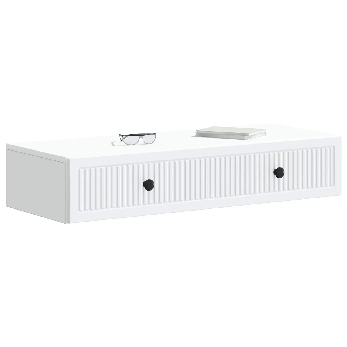 Wall-Mounted Storage Cabinet in White 87.5cm