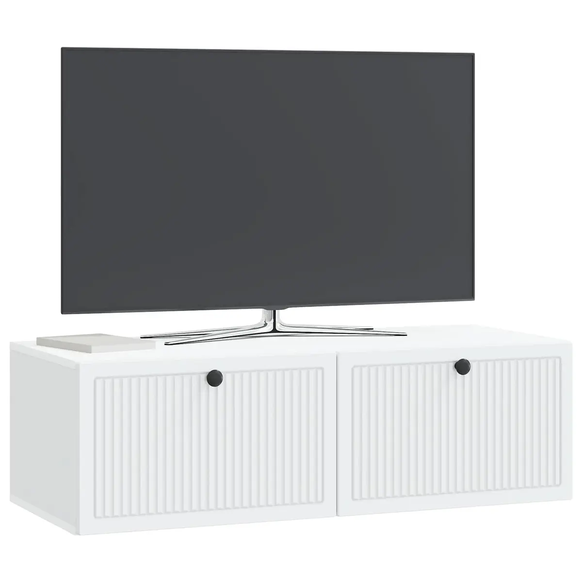Wall-Mounted TV Cabinet Engineered Wood 98cm White