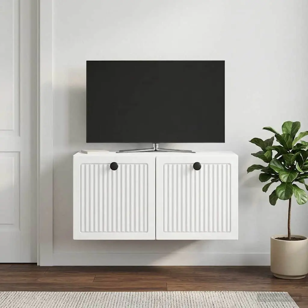 Wall-Mounted TV Cabinet Engineered Wood 59.5 x 31 x 30 cm White