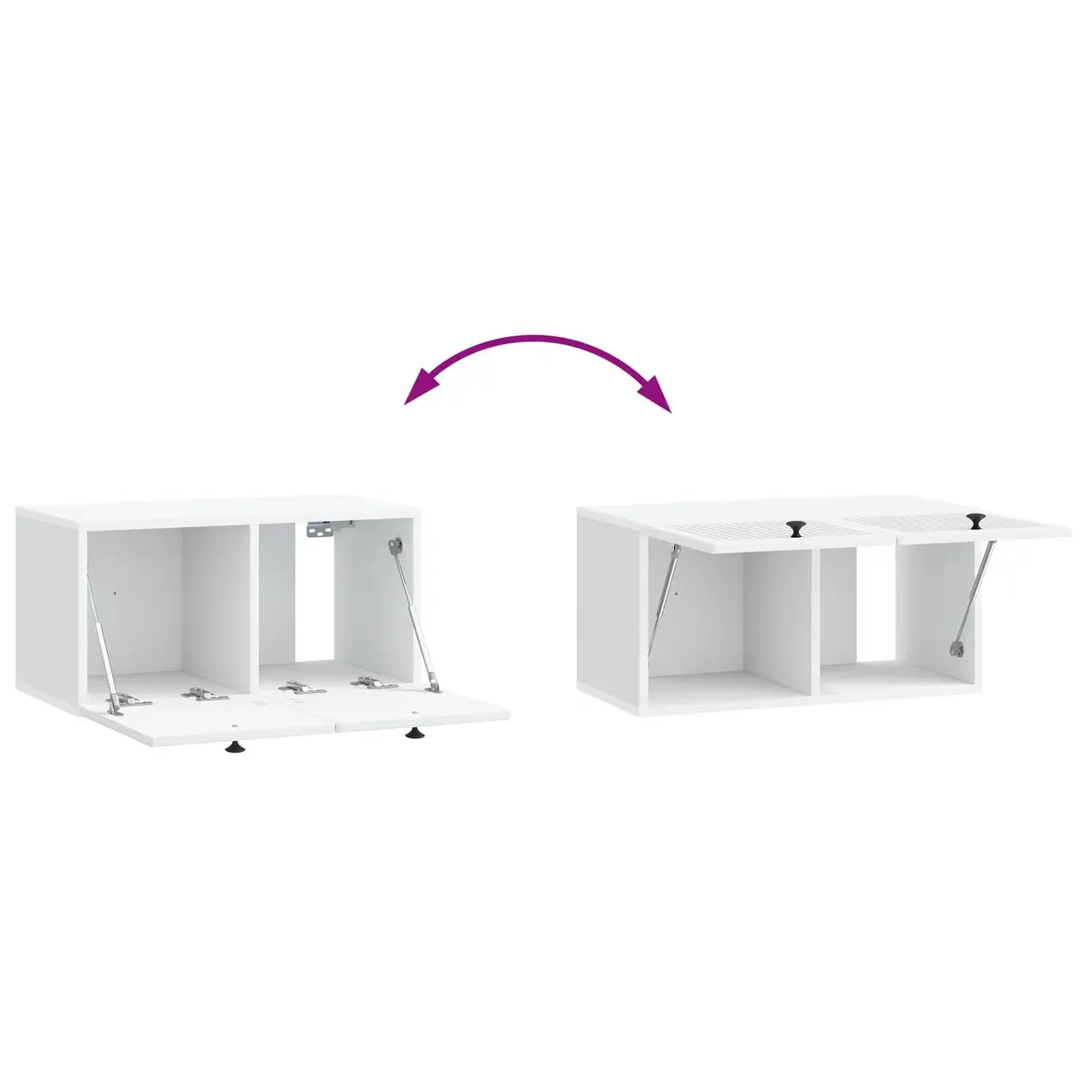 Wall-Mounted TV Cabinet Engineered Wood 59.5 x 31 x 30 cm White