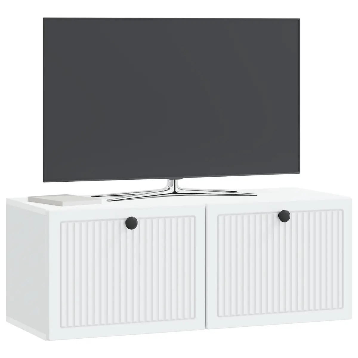 Wall-Mounted TV Cabinet in White