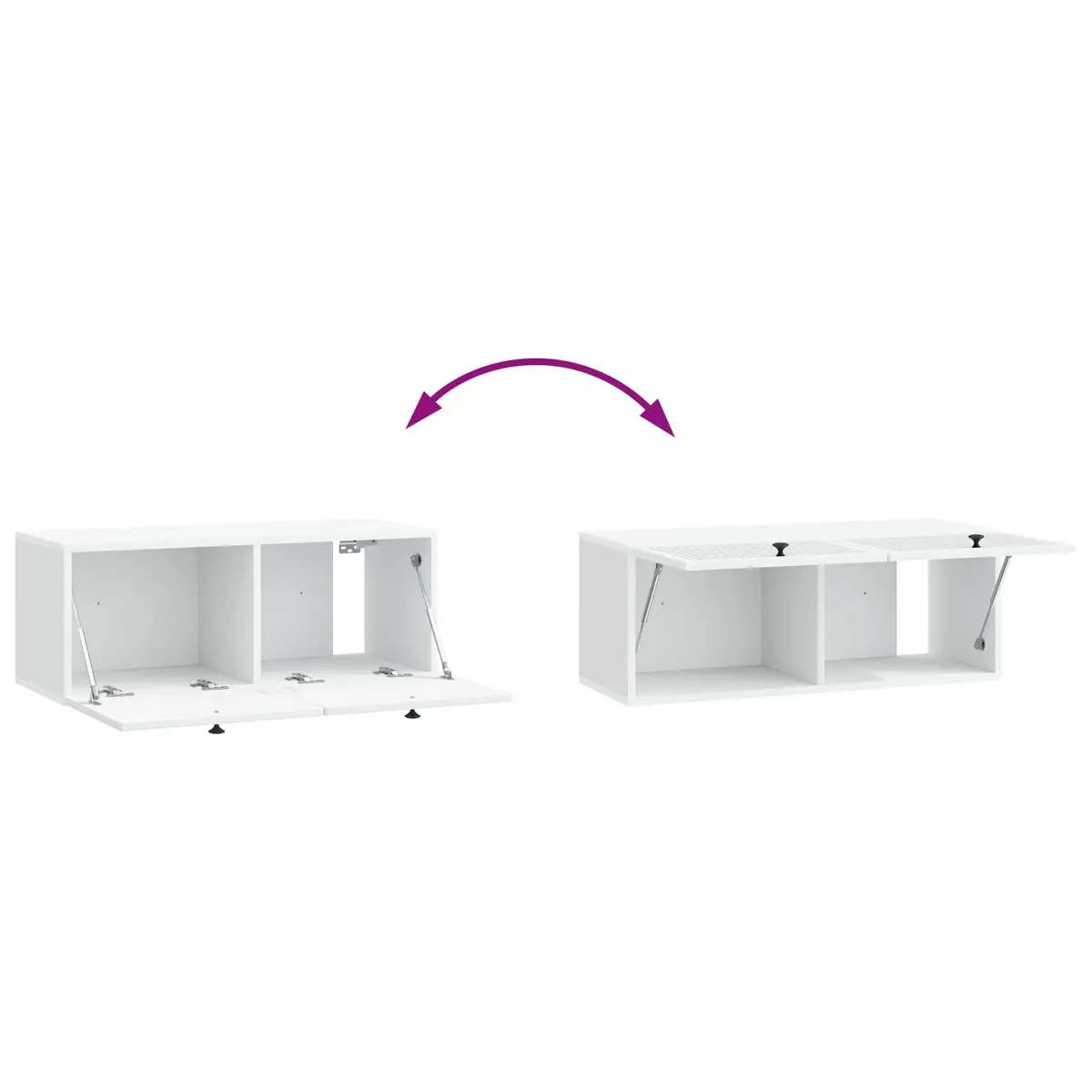 Wall-Mounted TV Cabinet in White