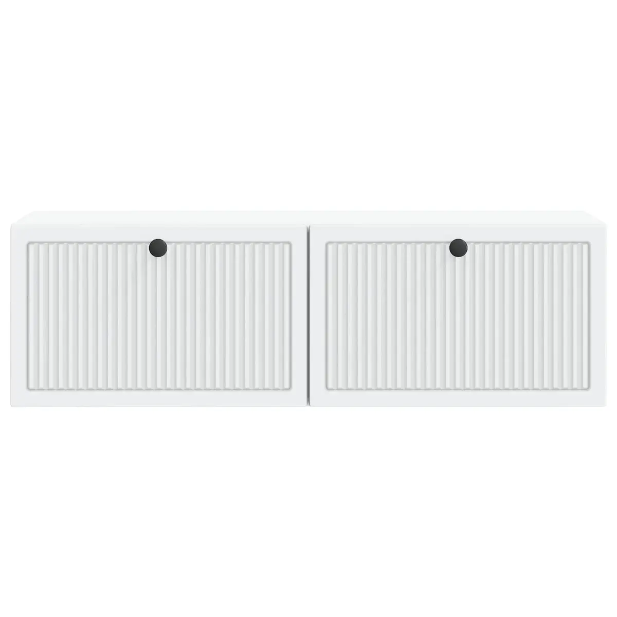 Wall-Mounted TV Cabinet in White for Storage