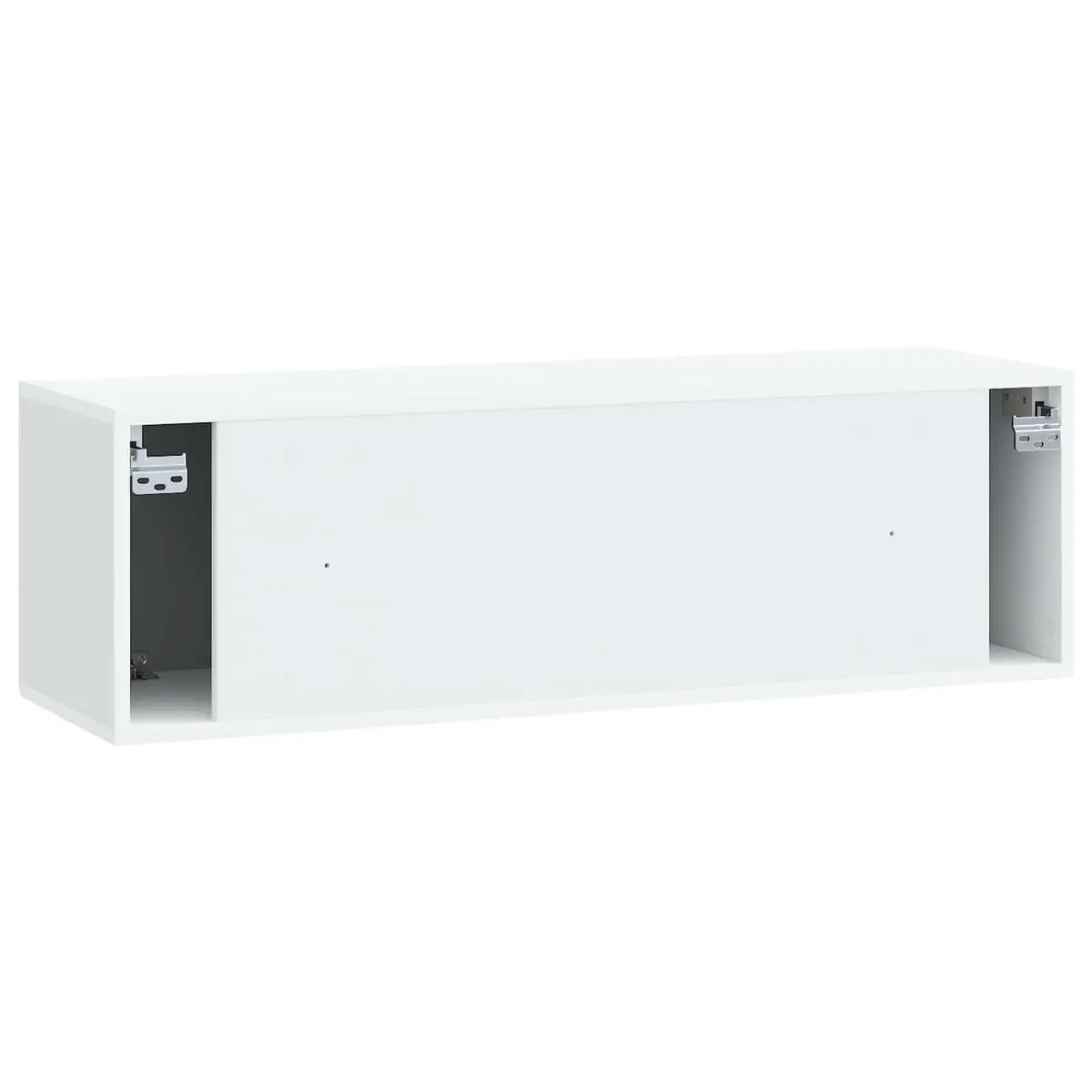 Wall-Mounted TV Cabinet in White for Storage