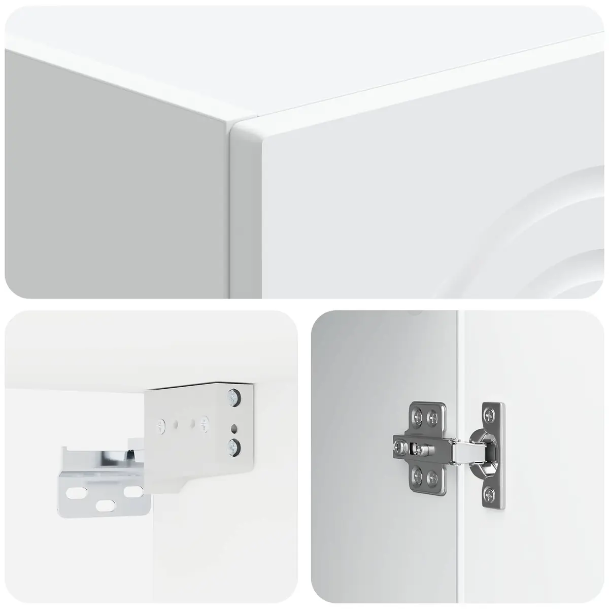 Wall-Mounted Storage Cabinet Engineered Wood 33 x 34.5 x 90 cm White