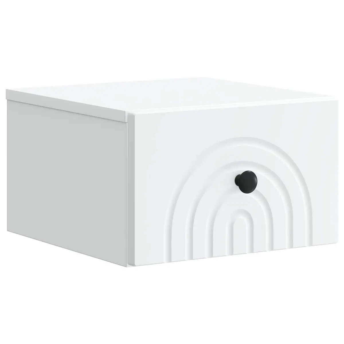 Wall-Mounted Bedside Cabinet in White