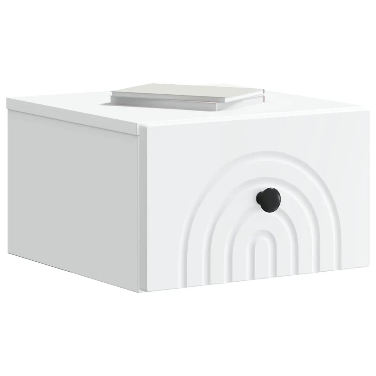 Wall-Mounted Bedside Cabinet in White