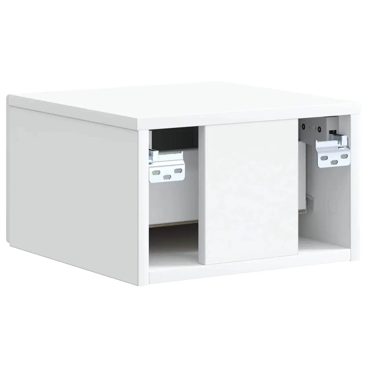 Wall-Mounted Bedside Cabinet in White