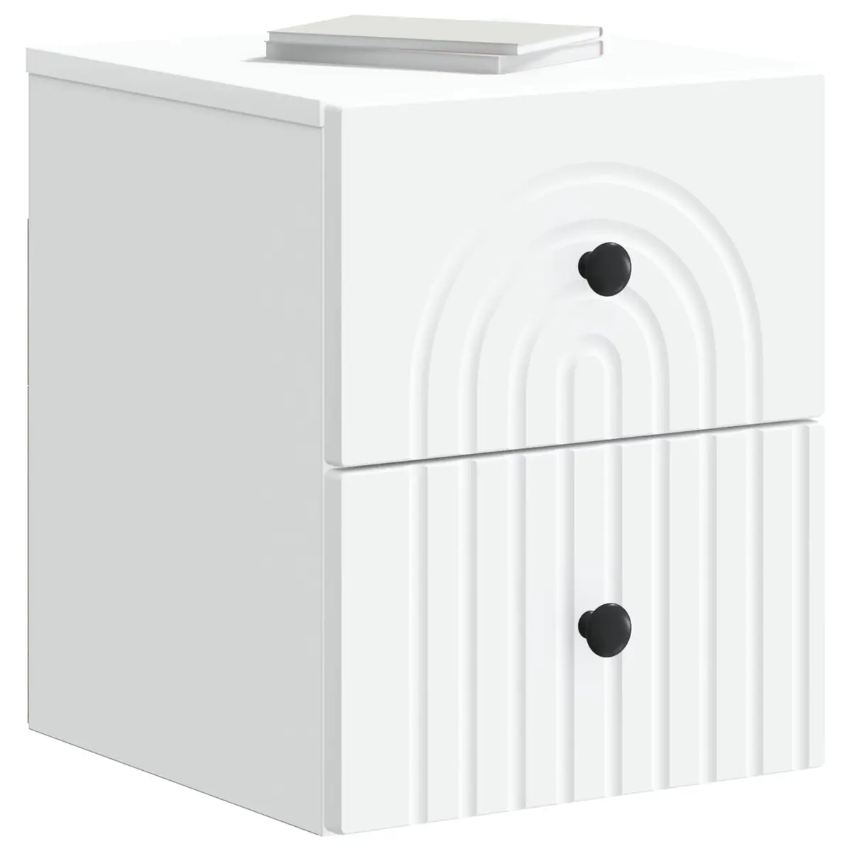 Wall-Mounted Bedside Cabinet Engineered Wood 33 x 34.5 x 40 cm White