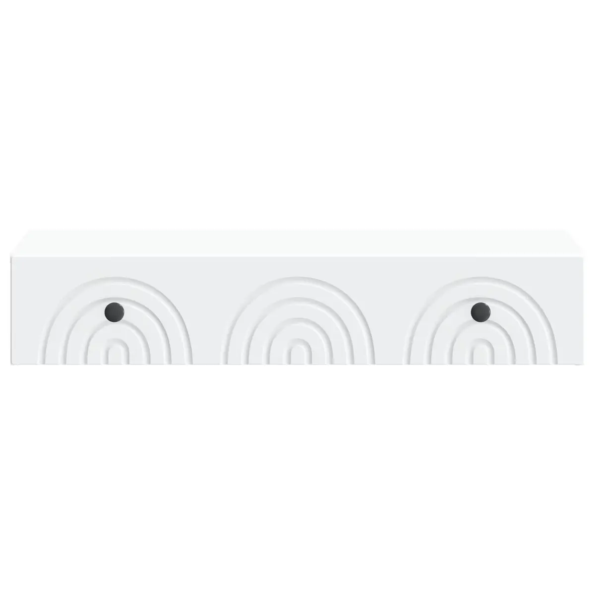 Wall-Mounted Side Table with Storage in White