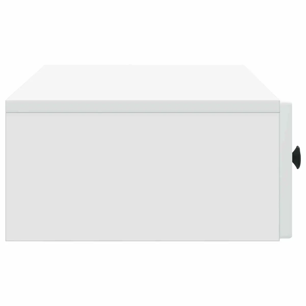 Wall-Mounted Side Table with Storage in White