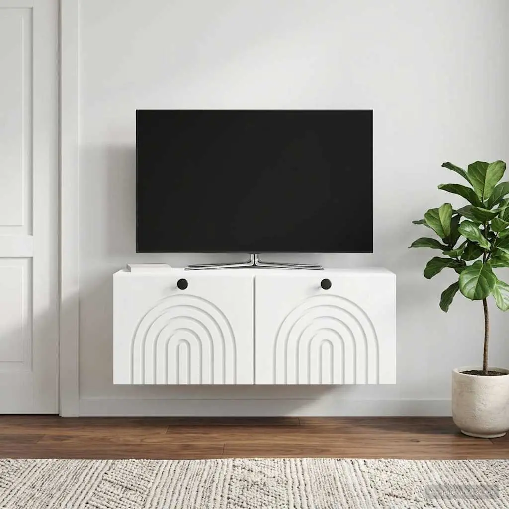 Wall-Mounted TV Cabinet Engineered Wood 78.5 x 31 x 30 cm White