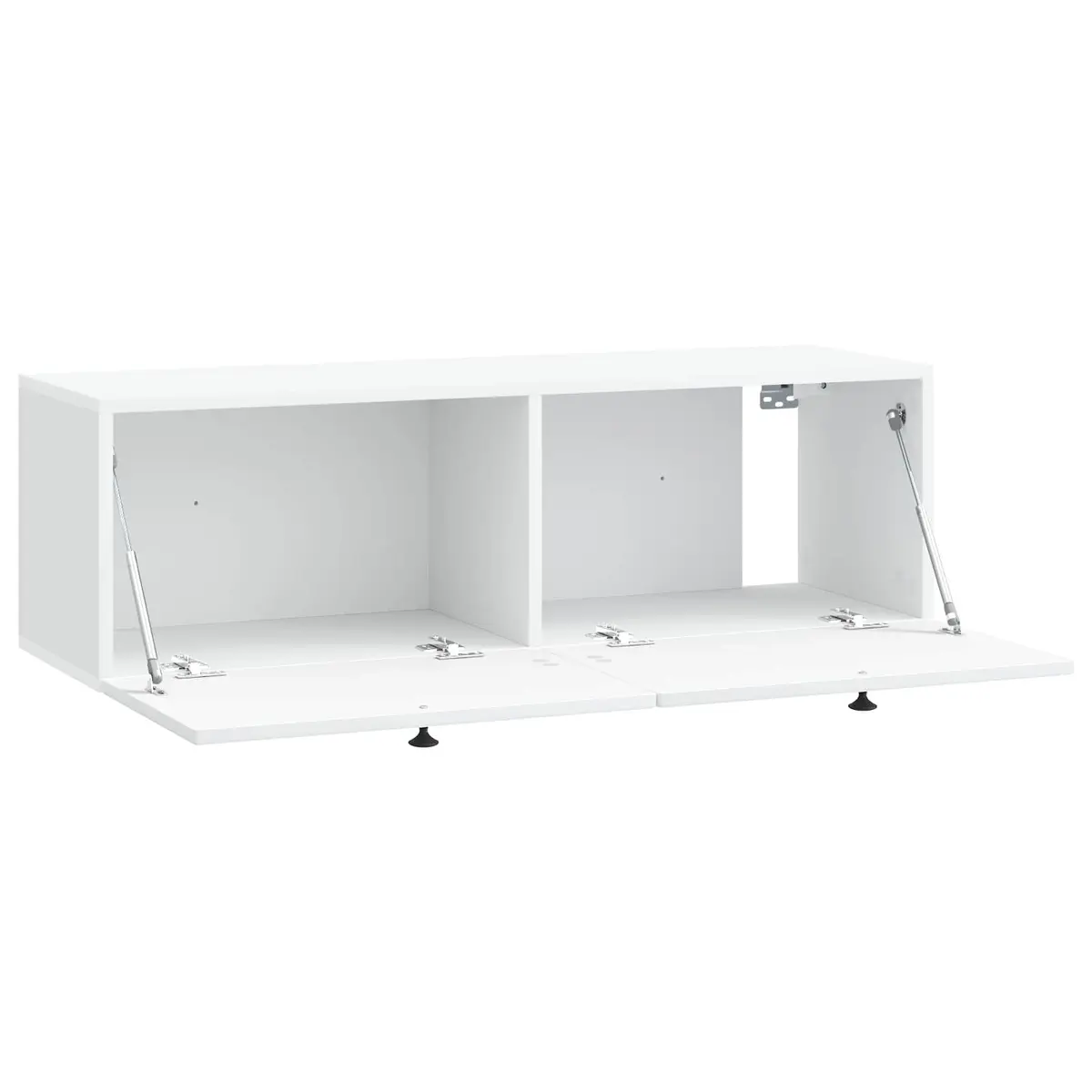Wall-Mounted TV Cabinet in White Engineered Wood