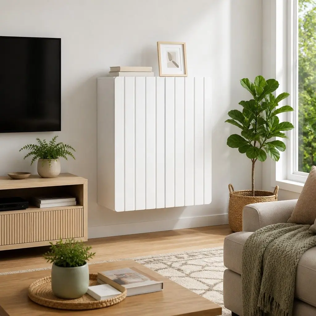 Wall-Mounted Storage Cabinet in White