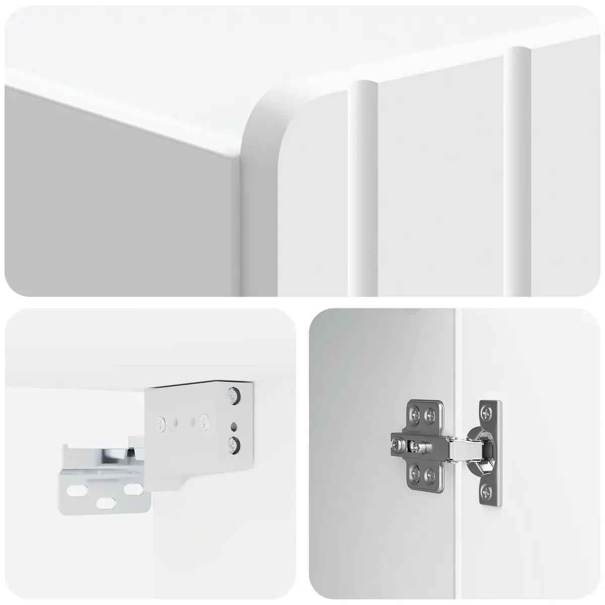 Wall-Mounted Storage Cabinet in White