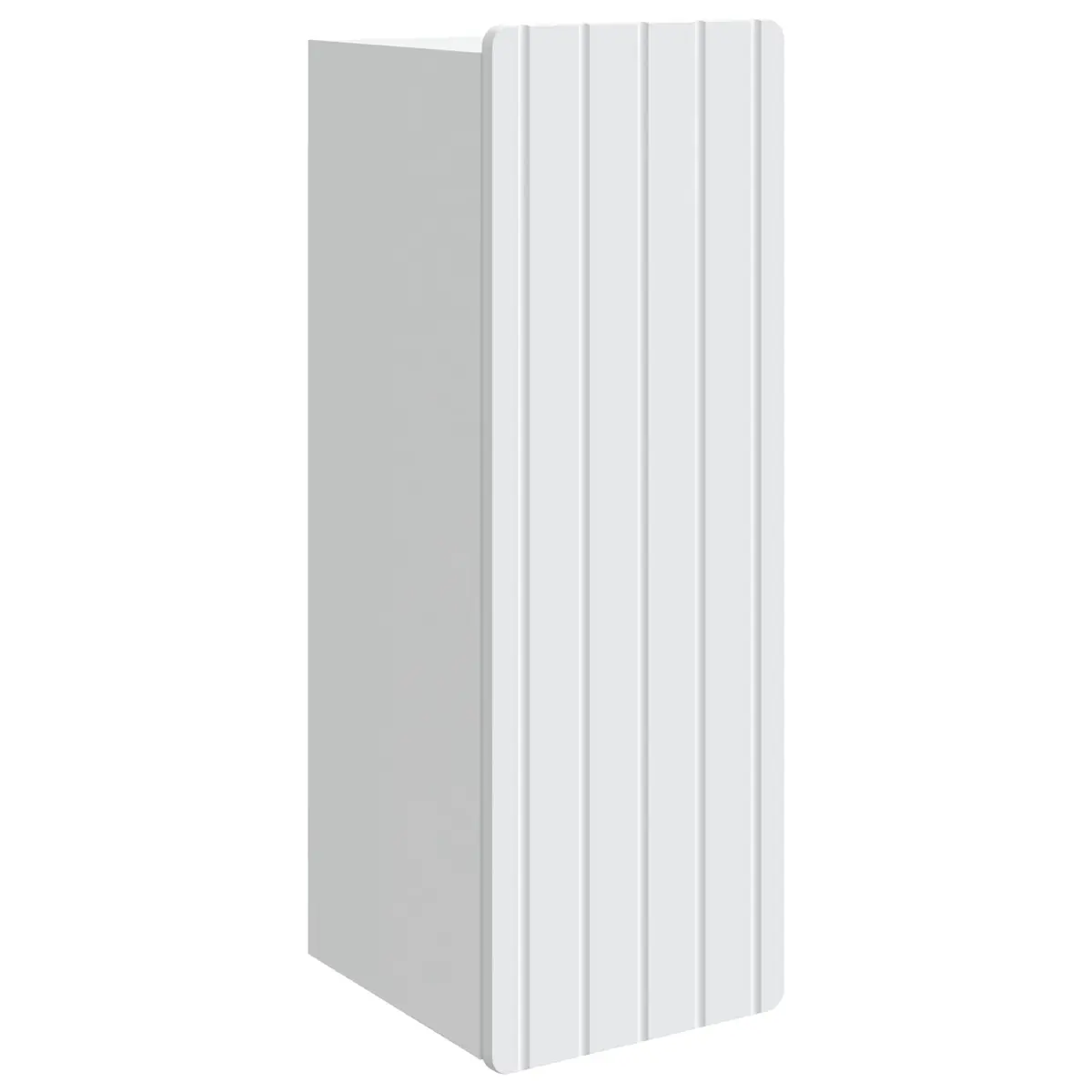 Wall Cabinet Engineered Wood White 33cm x 34.5cm x 94cm Storage with Internal Shelves and 90 Degree Swing Hinge Doors