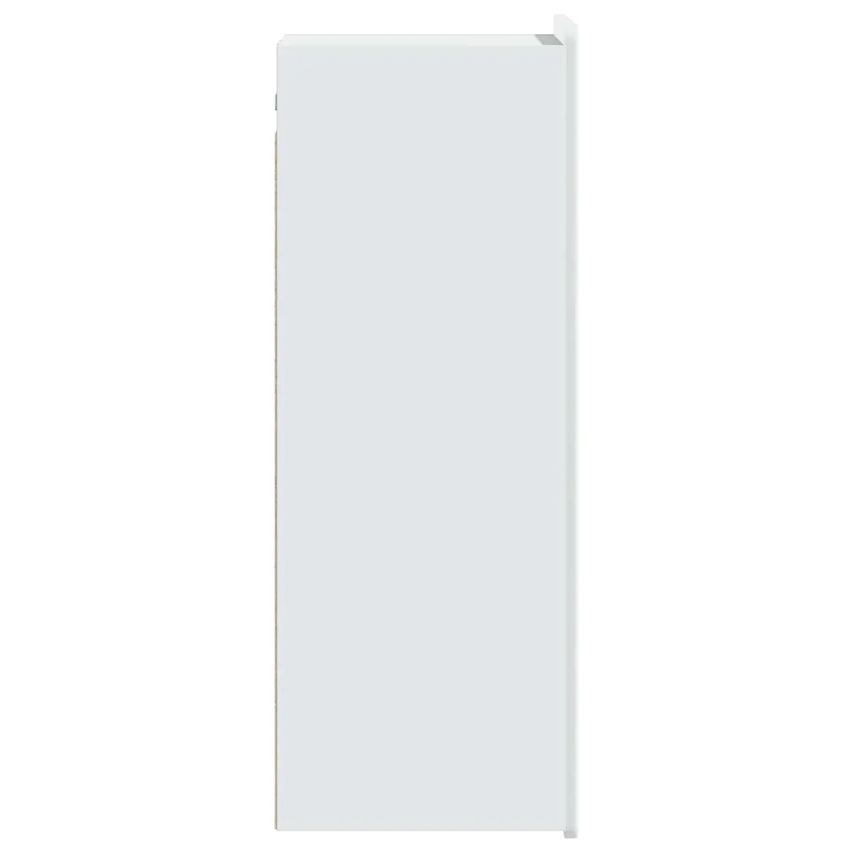 Wall Cabinet Engineered Wood White 33cm x 34.5cm x 94cm Storage with Internal Shelves and 90 Degree Swing Hinge Doors