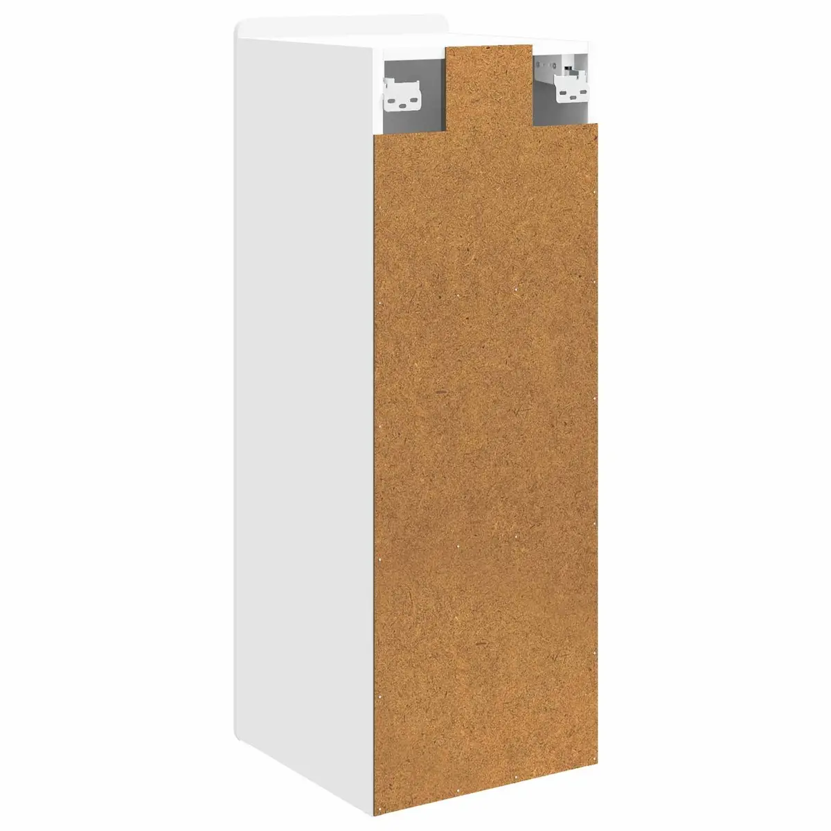 Wall Cabinet Engineered Wood White 33cm x 34.5cm x 94cm Storage with Internal Shelves and 90 Degree Swing Hinge Doors