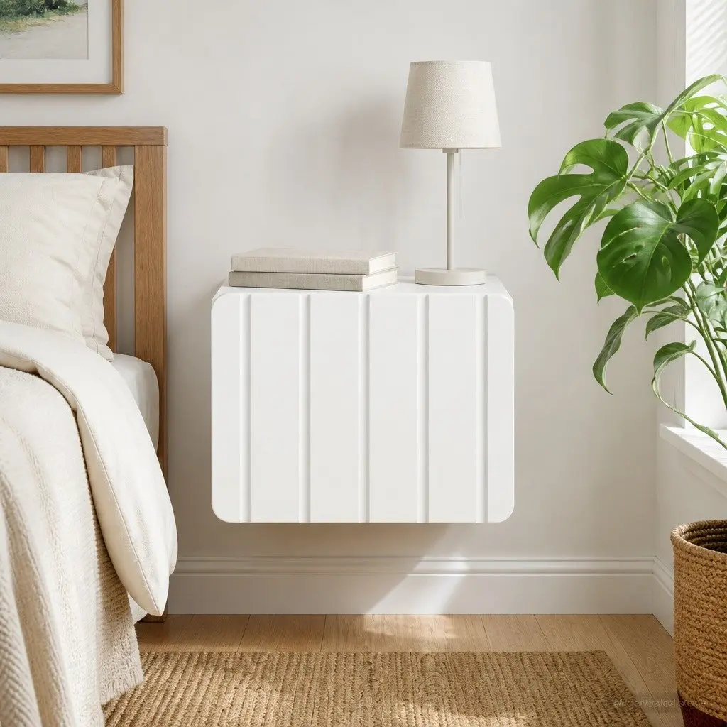 Wall-Mounted Bedside Cabinet with Drawer