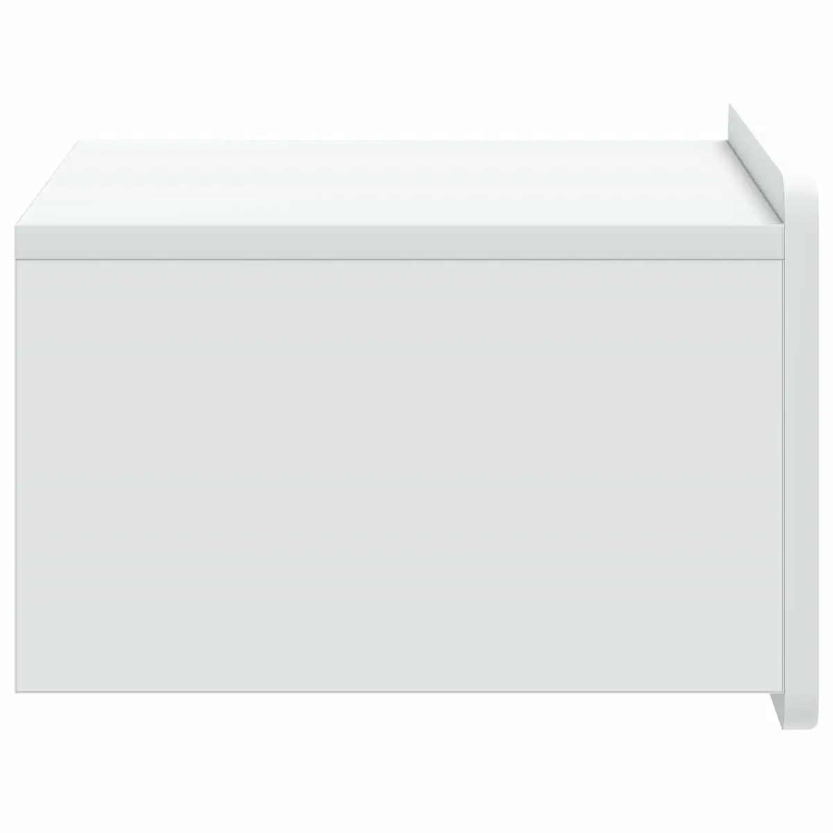 White Wall-Mounted Bedside Cabinet with Drawer