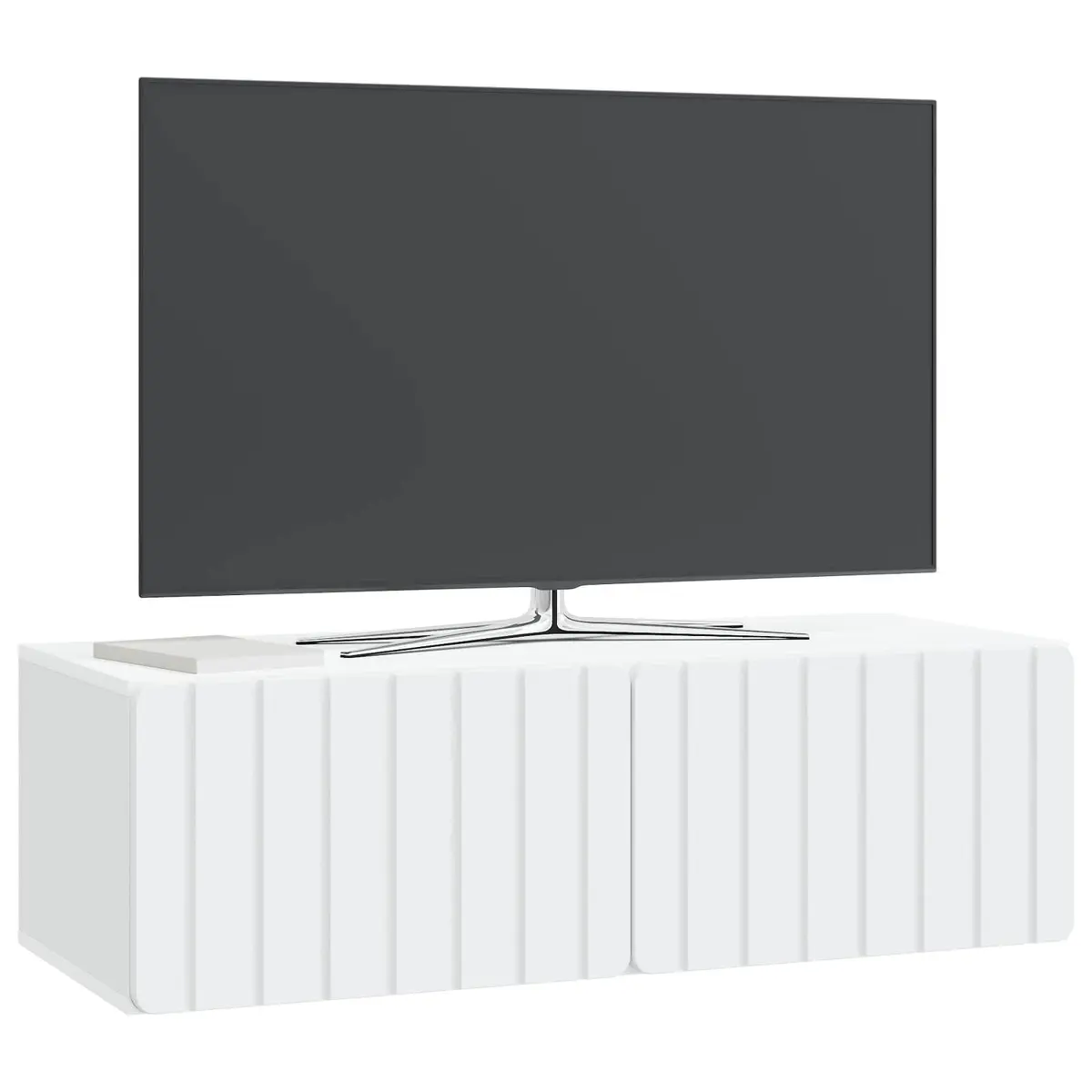 Wall-Mounted TV Cabinet Engineered Wood 98x41x30cm White