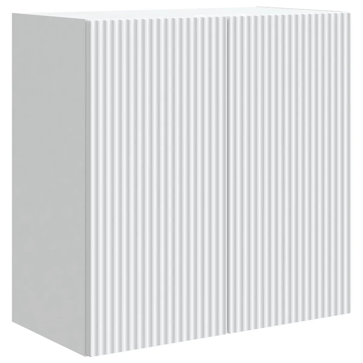 Wall-Mounted Storage Cabinet Engineered Wood 59x31x60cm White Organiser Shelf