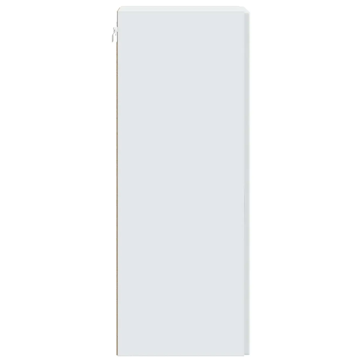 White Wall Storage Cabinet with LED Lights