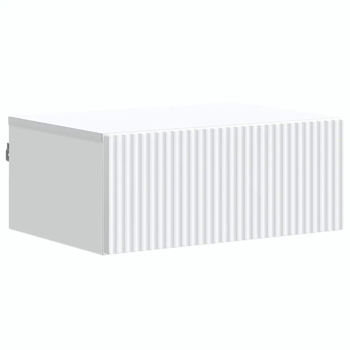 Wall-Mounted Bedside Cabinet in White