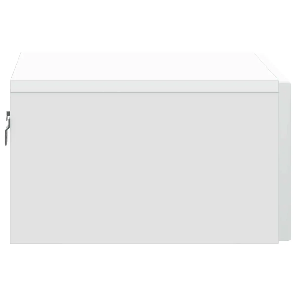 Wall-Mounted Bedside Cabinet in White