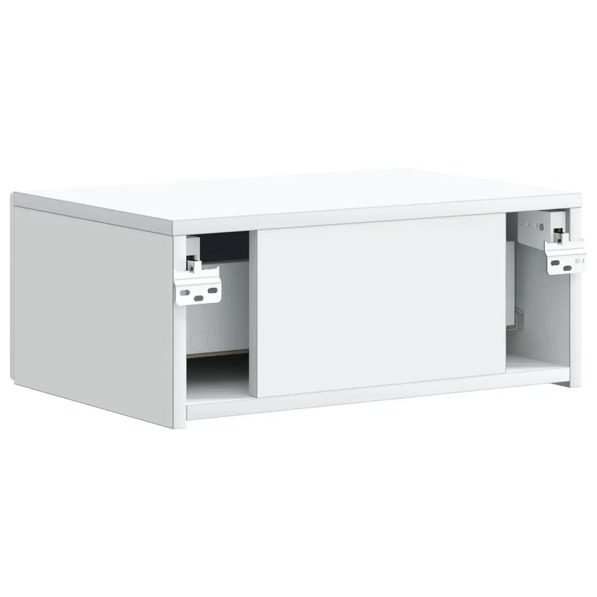 Wall-Mounted Bedside Cabinet in White