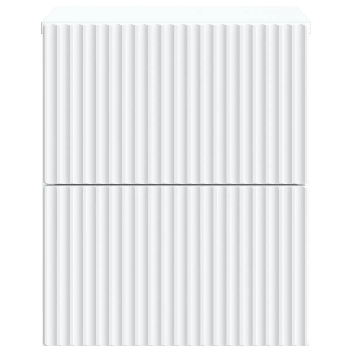 Wall-Mounted Bedside Cabinet in White Wood