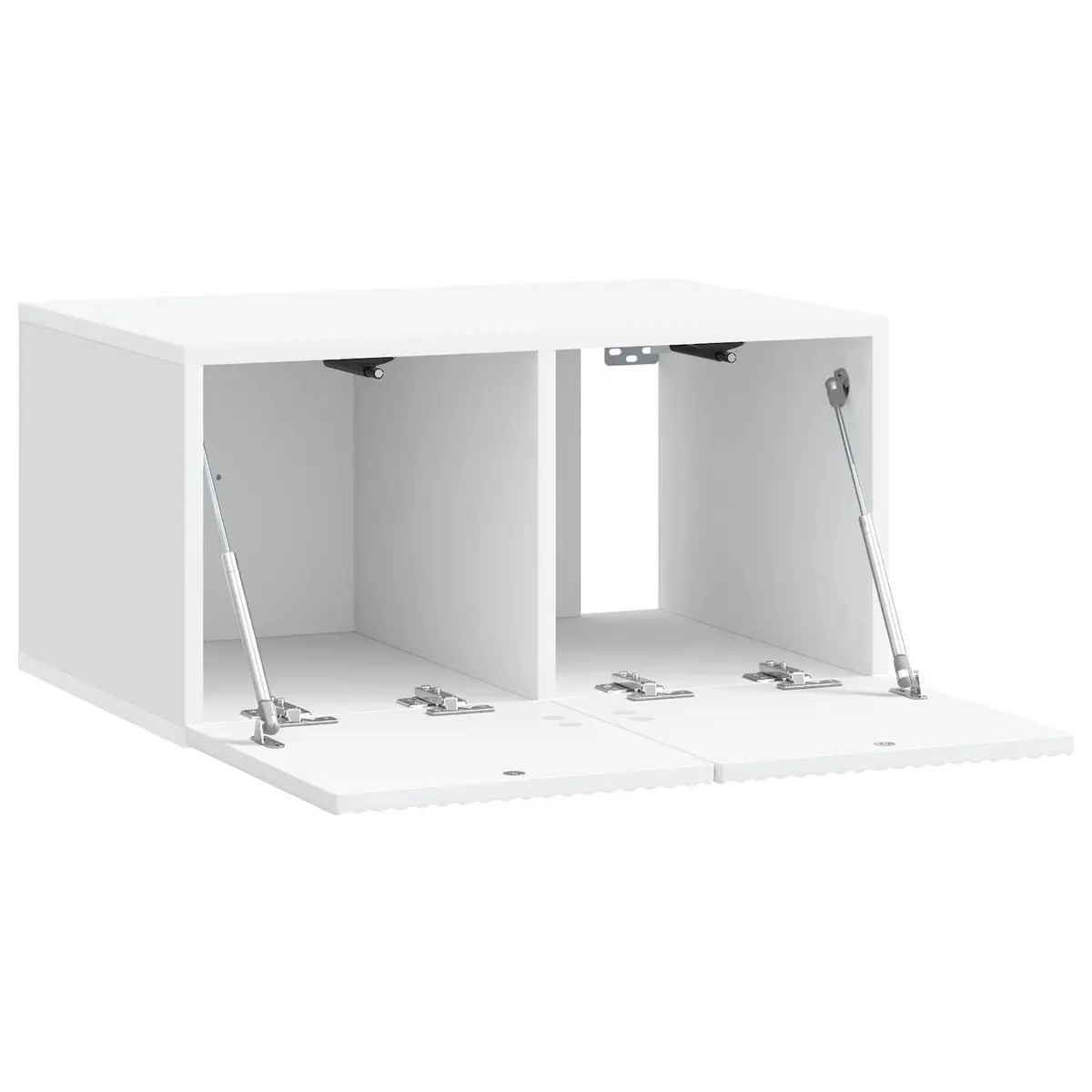 White Wall-Mounted TV Cabinet with Storage