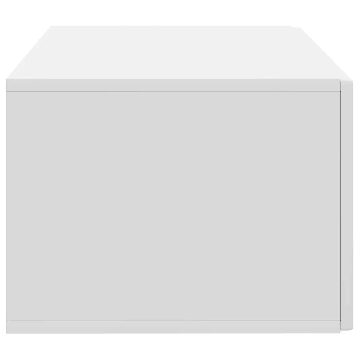 White Wall-Mounted TV Cabinet with Storage